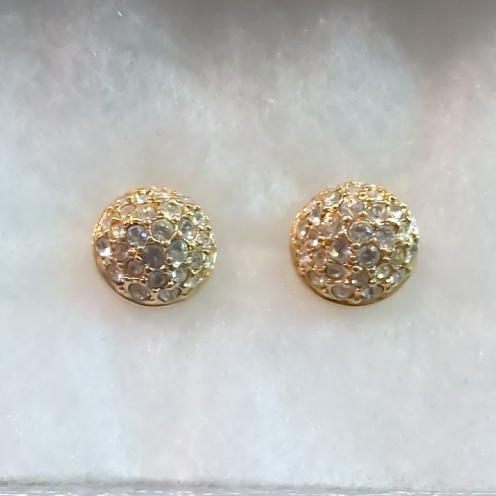 Swarovski Gold and Silver Crystal Earrings